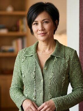 Textured Green Button-Up Jacket